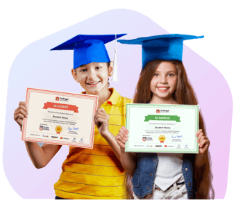 Students holding their Python coding certificates