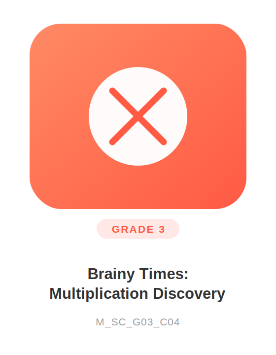Image for Brainy Times: Multiplication Discovery course