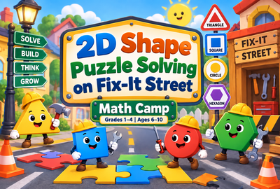 Image for 2D Shape Puzzle Solving on Fix-It Street (Math Camp) (Grades 1–4) (7 classes) course