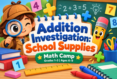 Image for Addition Investigation: School Supplies (Math Camp) (Grades 1–3) (8 classes) course