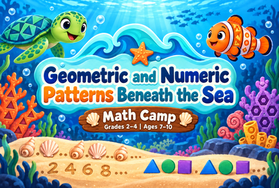 Image for Geometric and Numeric Patterns Beneath the Sea (Math Camp) (Grades 2–4) (8 classes) course