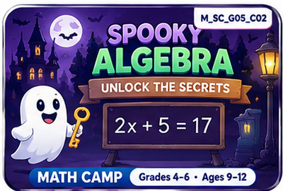 Image for Spooky Algebra: Unlock the Secrets (Math Camp) (Grades 4–6) (8 classes) course