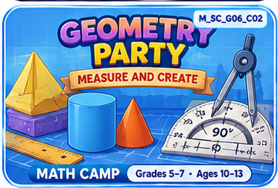 Image for Geometry Party: Measure and Create (Math Camp) (Grades 5–7) (8 classes) course